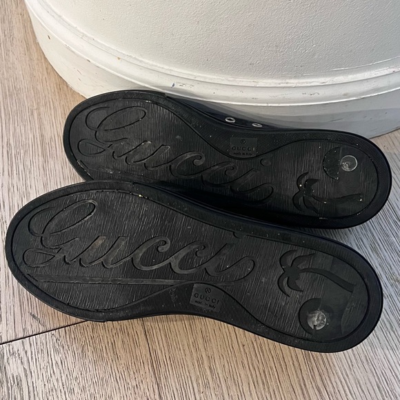 NEW Gucci Black canvas & leather GG logo Ace sneakers - Father’s Day gift! - Picture 3 of 5